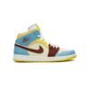 Arstore - Nike Air Jordan 1 Mid Maison Chateau Blu Unisex Sneakers - Blue
