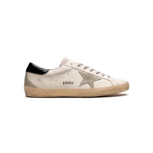 Golden Goose Sneakers Super-Star Pelle Bianco Nero Argento