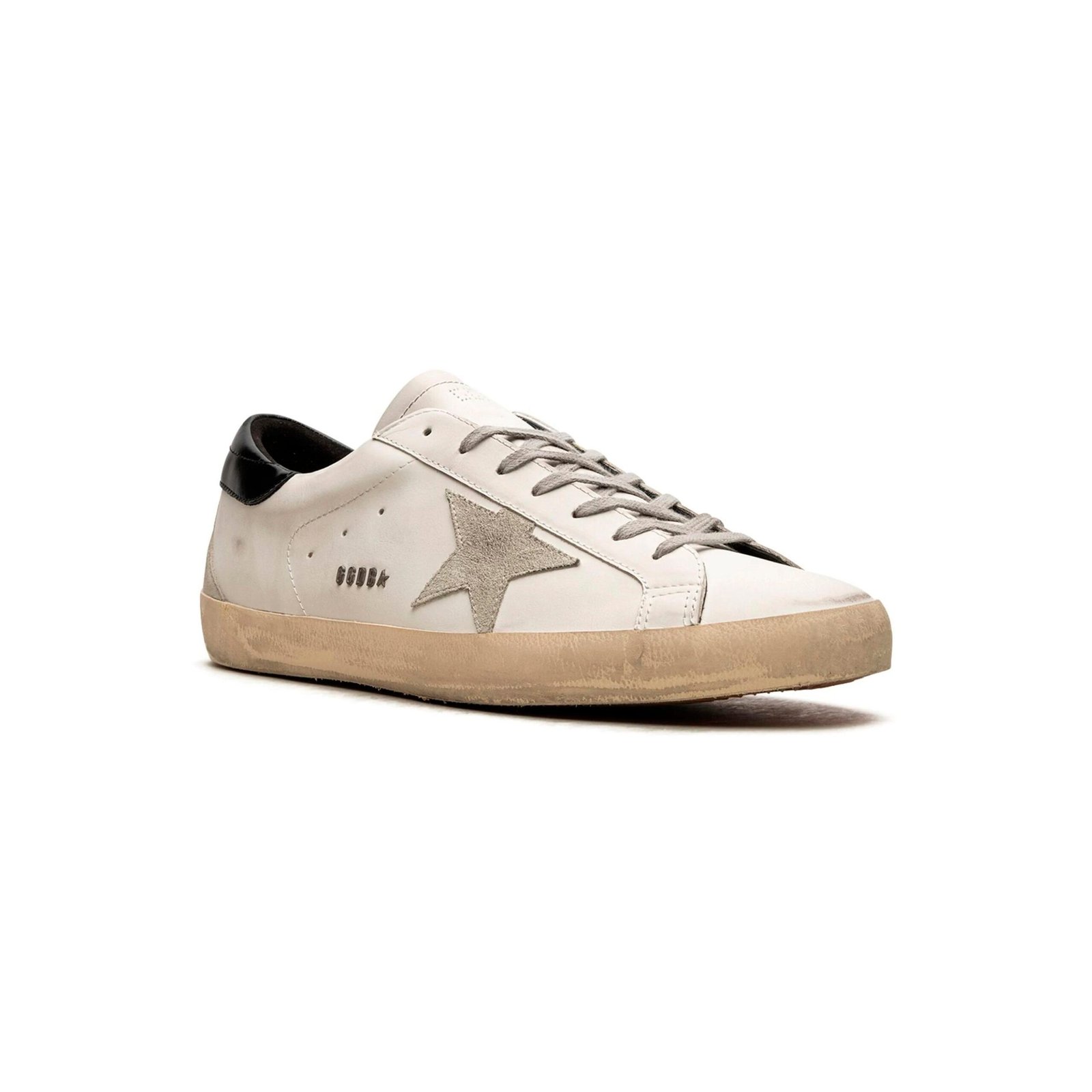 Arstore - Golden Goose Sneakers Super-Star Pelle Bianco Nero Argento