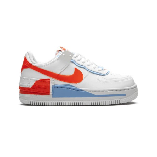 Arstore - Nike Air Force 1 Low Shadow Summit Bianco Arancione Squadra Unisex Sneakers - White