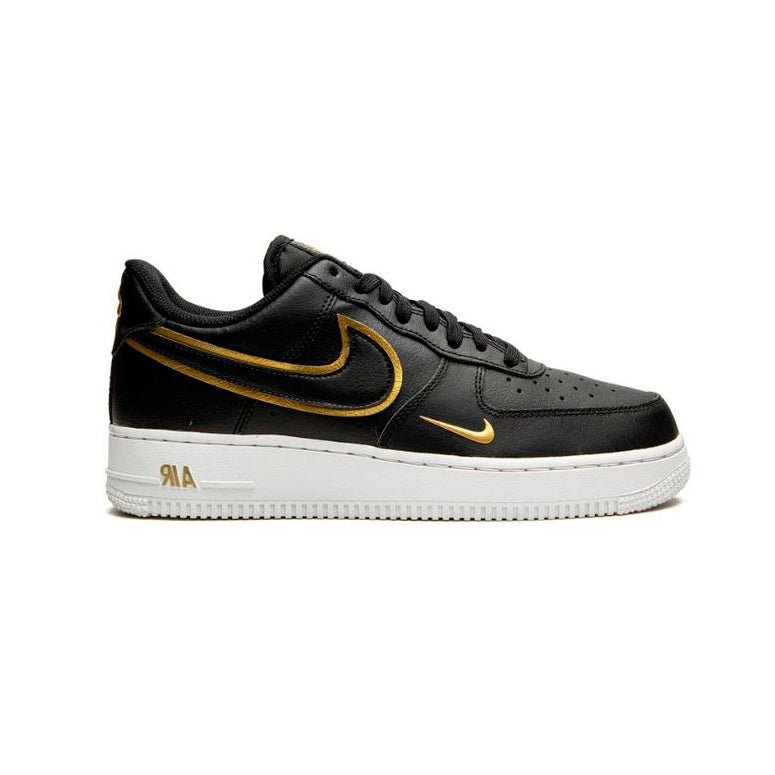 Arstore - Nike Air Force 1 Low Double Swoosh Nero Oro Metallico Unisex Sneakers - Black