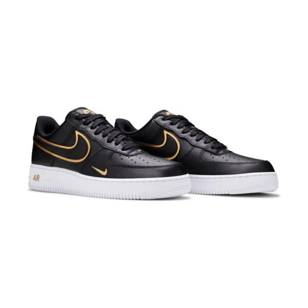 Arstore - Nike Air Force 1 Low Double Swoosh Nero Oro Metallico Unisex Sneakers - Black
