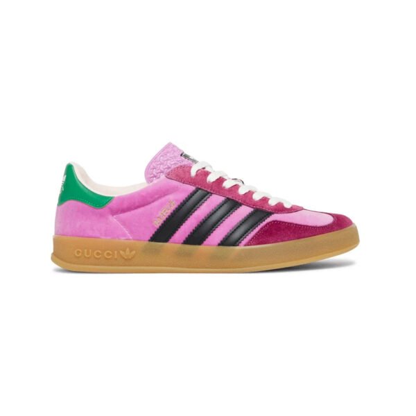 Arstore - Adidas Gazelle x Gucci Rosa Velluto Unisex Sneakers - Pink