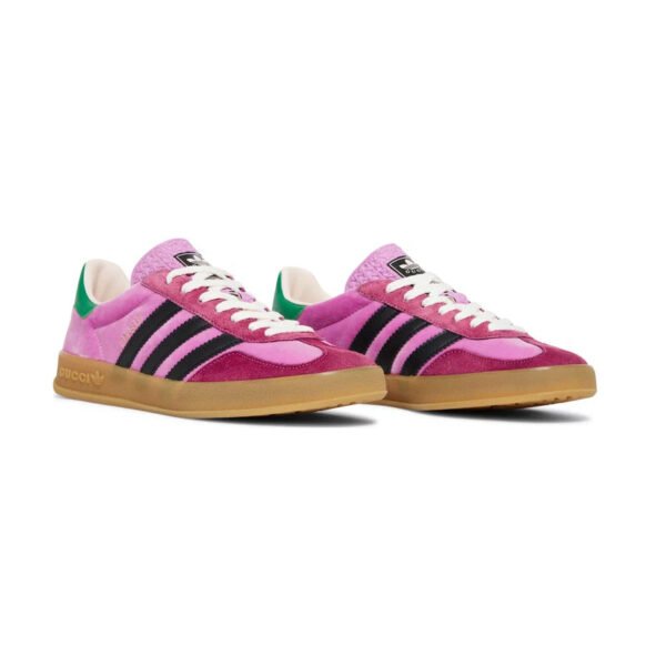 Arstore - Adidas Gazelle x Gucci Rosa Velluto Unisex Sneakers - Pink