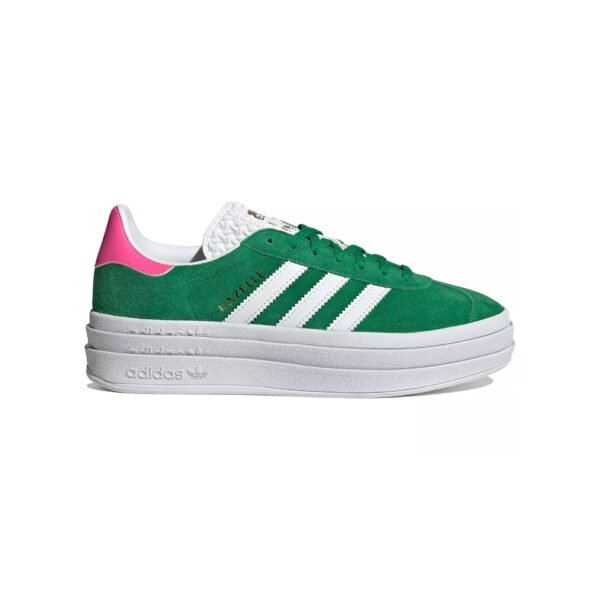 Arstore - Adidas Originals Gazelle Bold Verde Rosa Lucido Sneakers Unisex - Green