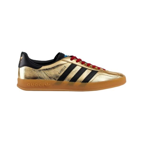 Arstore - Adidas Gazelle x Gucci Oro Metallizzato Unisex Sneakers - Gold