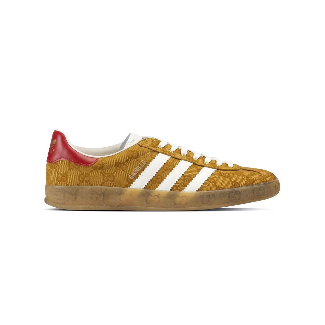 Arstore - Adidas Gazelle x Gucci GG Monogram Marrone Unisex Sneakers - Brown