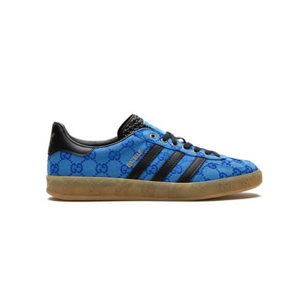 Arstore - Adidas Gazelle x Gucci GG Monogram Blu Unisex Sneakers - Blue