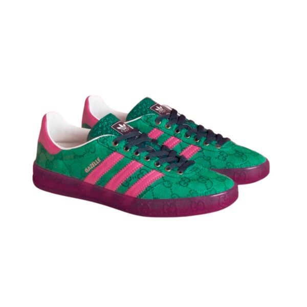 Arstore - Adidas Gazelle x Gucci GG Monogram Verde & Rosa
