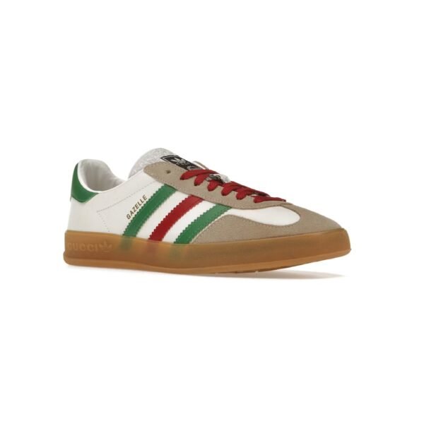 Arstore - Adidas Gazelle x Gucci Bianco Verde Rosso Unisex Sneakers - White