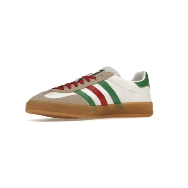Arstore - Adidas Gazelle x Gucci Bianco Verde Rosso Unisex Sneakers - White