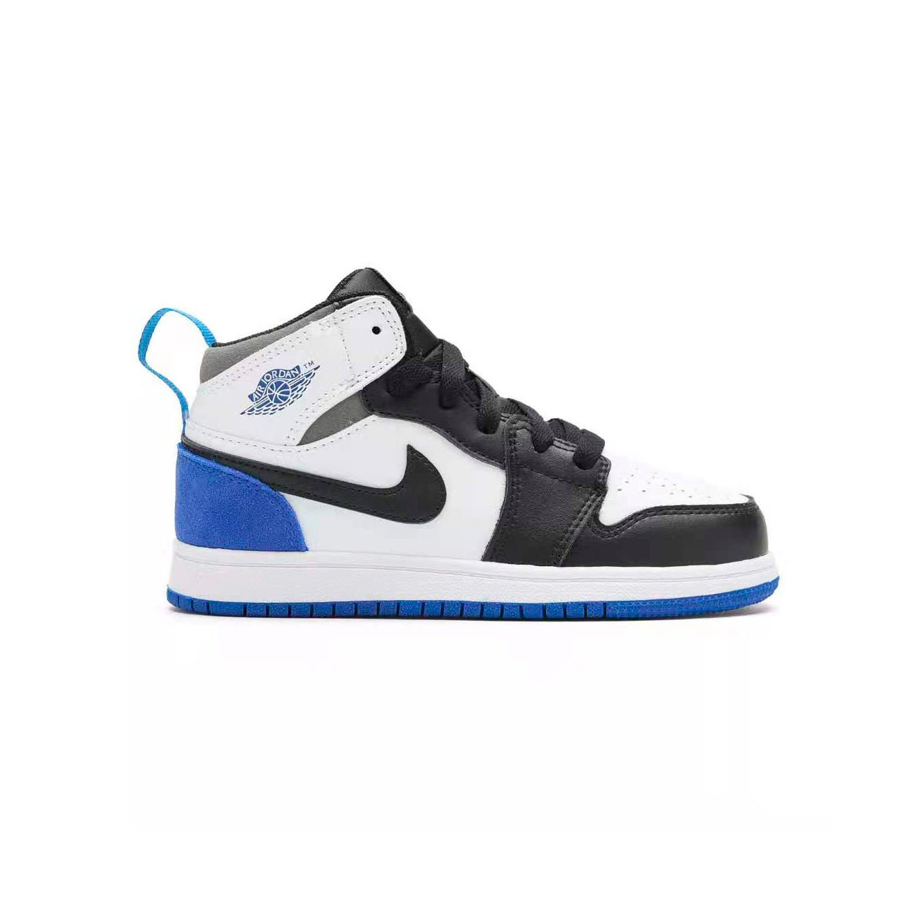 Arstore - Nike Air Jordan 1 Mid Royal Black Toe Sneakers da Bambino - Nero