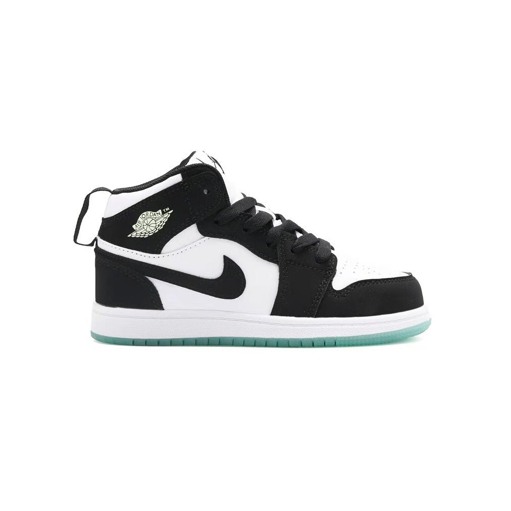 Arstore - Nike Air Jordan 1 Mid Panda Sneakers da Bambino - Nero/Bianco - Black