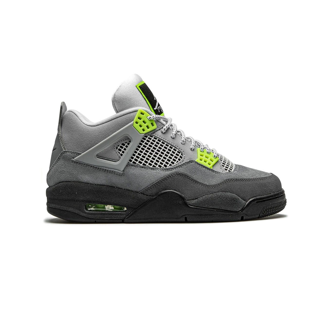 Arstore - Nike Air Jordan 4 Retro SE Neon 95 Unisex Sneakers - Grigio/Giallo