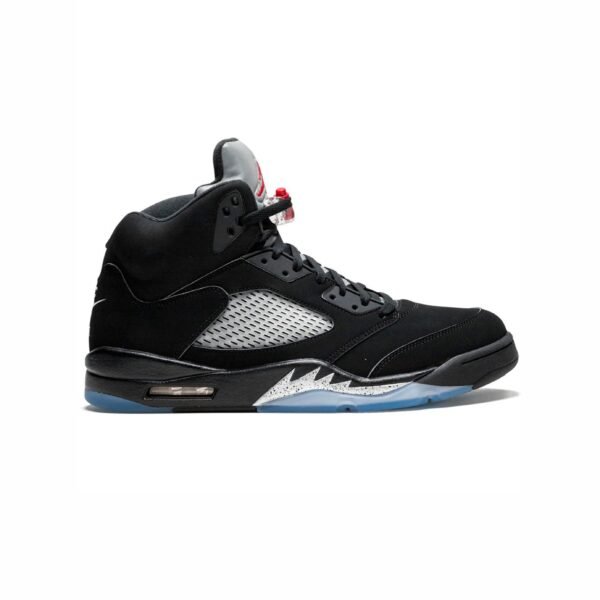 Arstore - Nike Air Jordan 5 Retro Pelle Nera Unisex Sneakers - Black