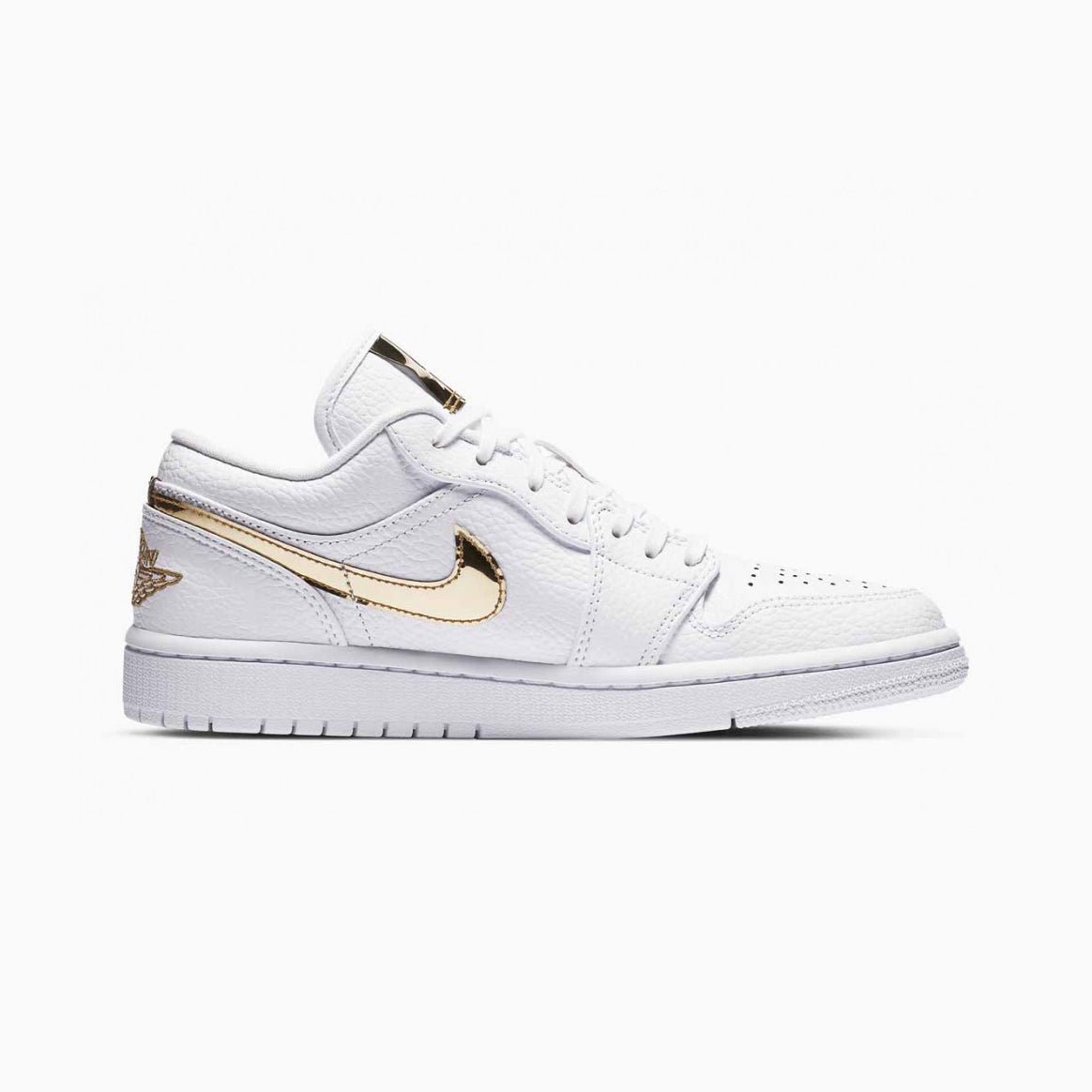Arstore - Nike Air Jordan 1 Low Bianco Oro Unisex Sneakers - White