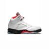 Arstore - Nike Air Jordan 5 Retro Fire Red Silver Tongue Unisex Sneakers