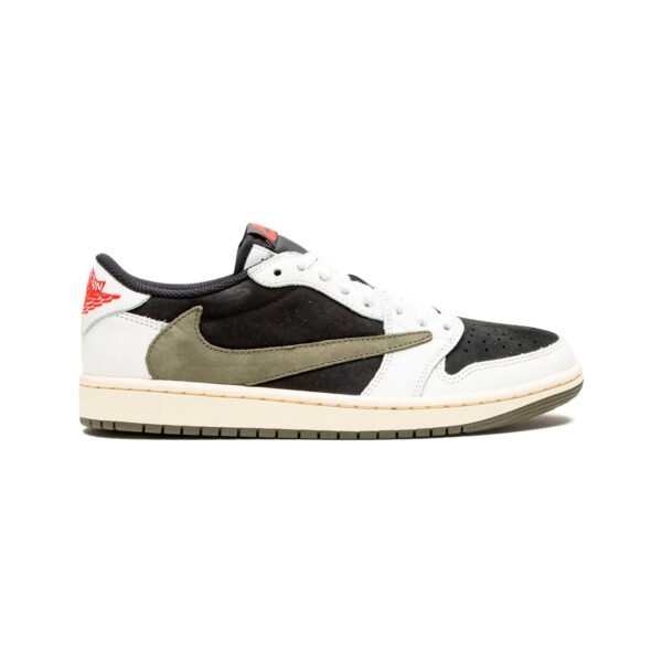 Arstore - Nike Air Jordan 1 Low x Travis Scott Reverse Olive Unisex Sneakers - Oliva Invertito - Red