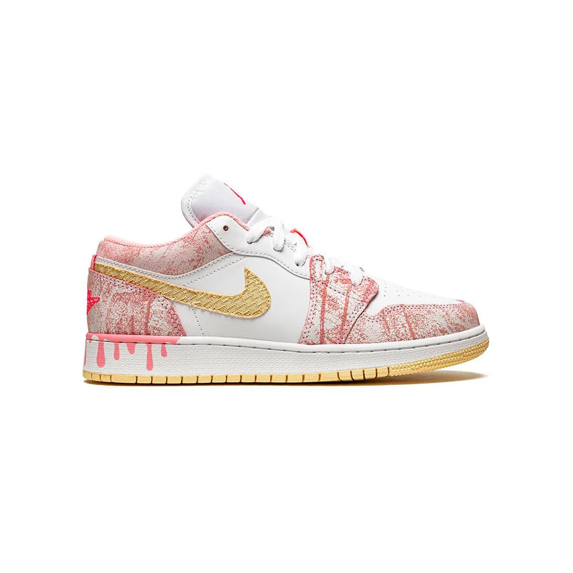Arstore - Nike Air Jordan 1 Paint Drip Gocce di Vernice Unisex Sneakers - white