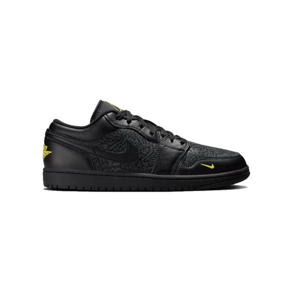 Arstore - Nike Air Jordan 1 Low Black Elephant Print Unisex Sneakers