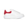 Alexander McQueen Sneakers Oversized Bianche e Rosse in Pelle