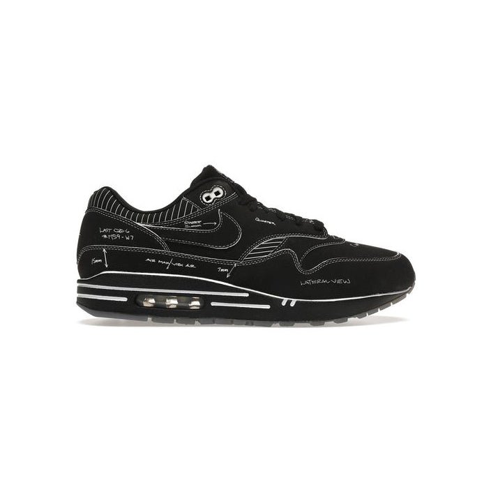 Arstore - Nike Air Max 1 Sketch Schematic Nero Sneakers Unisex - Black