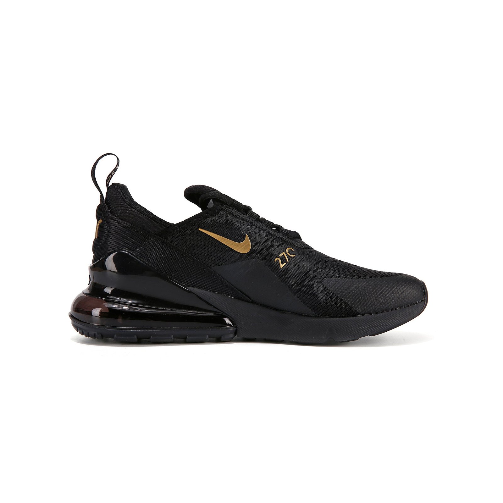 Arstore - Nike Air Max 270 Nero Oro Unisex Sneakers - Black