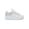 Alexander McQueen Sneakers Oversized Pelle Bianca Argento
