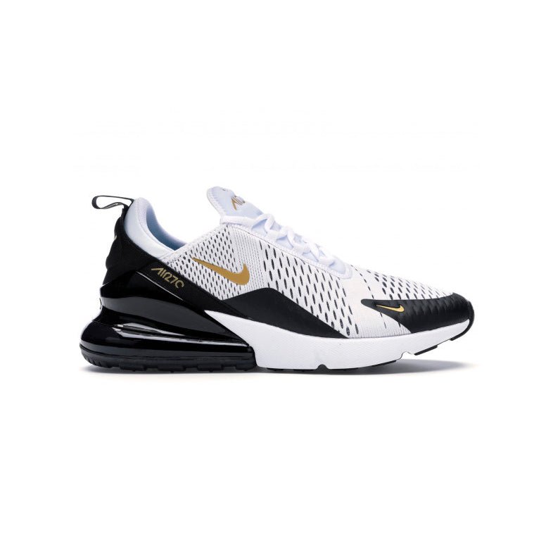Arstore - Nike Air Max 270 Bianco Oro Metallizzato Nero Unisex Sneakers - Black