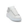 Arstore - Alexander McQueen Sneakers Oversized Pelle Bianca Argento - White
