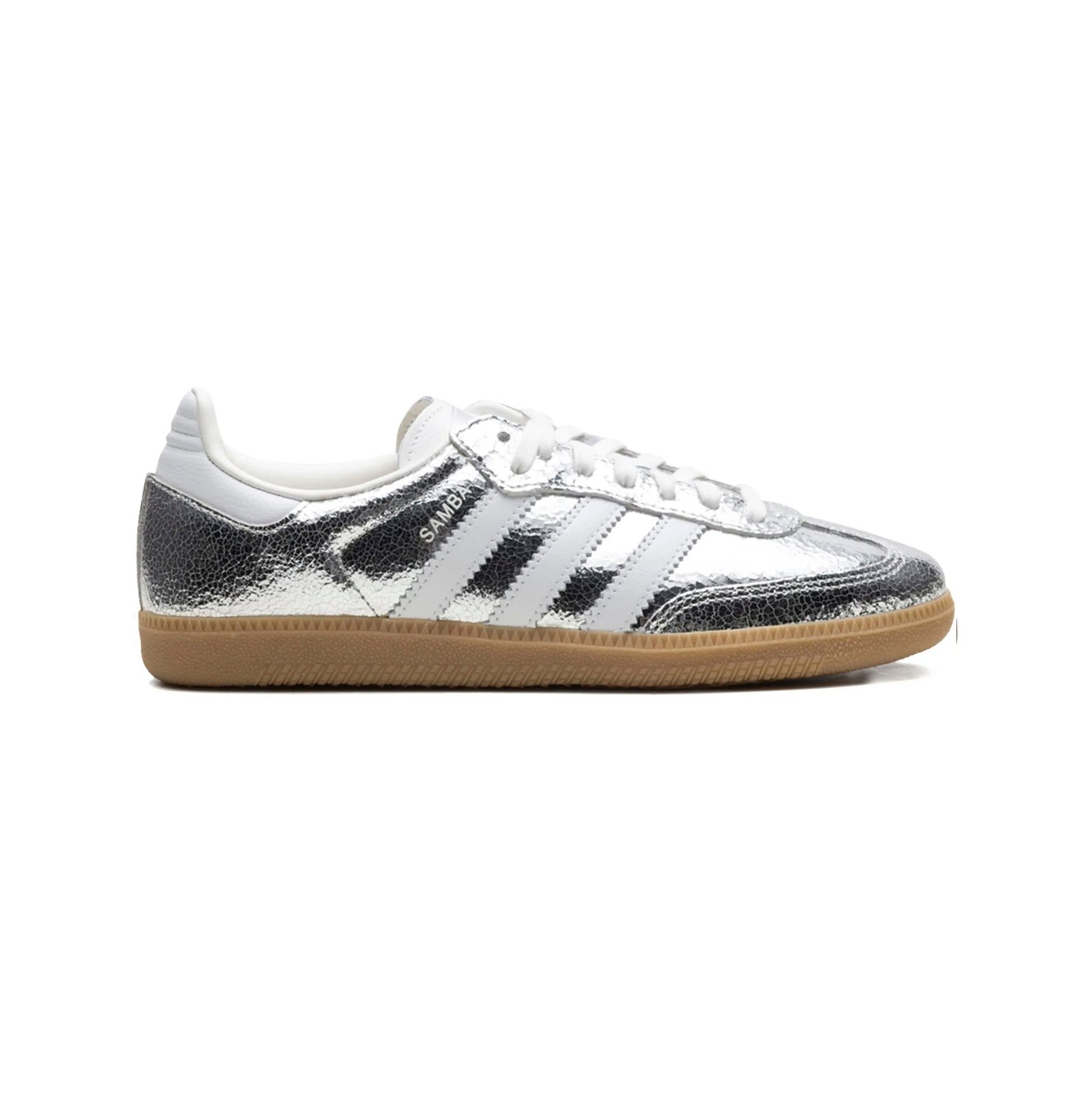 Arstore - Adidas Samba Silver Metallic Cracked Unisex Sneakers - Argento Metallizzato Screpolato
