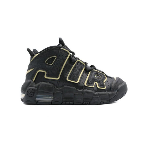 Arstore - Nike Air More Uptempo Nero Oro Metallico Bambino Sneakers - Black