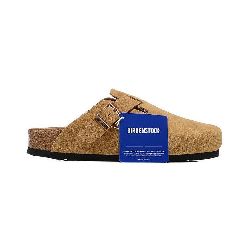 Arstore - Birkenstock Boston Zoccoli Scamosciati Oro Caffè Unisex - Gold