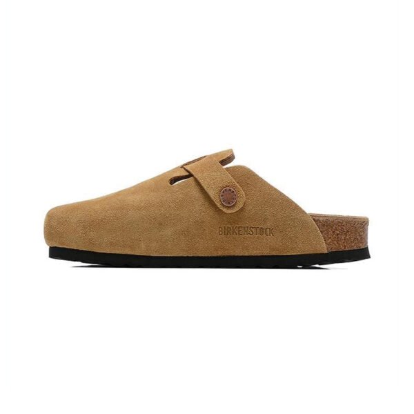 Arstore - Birkenstock Boston Zoccoli Scamosciati Oro Caffè Unisex - Gold