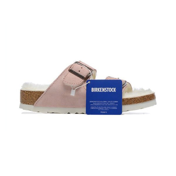 TCG - Birkenstock Arizona Shearling Sandali in Pelle Rosa Unisex - Pink
