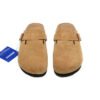 Arstore - Birkenstock Boston Zoccoli Scamosciati Oro Caffè Unisex - Gold