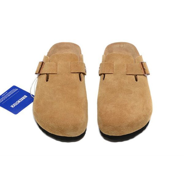 Arstore - Birkenstock Boston Zoccoli Scamosciati Oro Caffè Unisex - Gold