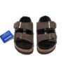 TCG - Birkenstock Arizona Shearling Sandali in Pelle Marrone Scuro Unisex - Brown