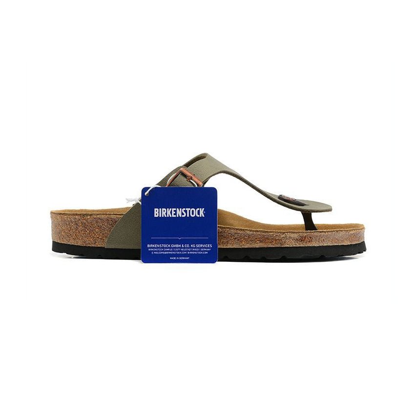 TCG - Birkenstock Gizeh Sandalo Infradito Verde Militare Unisex - White