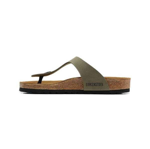 TCG - Birkenstock Gizeh Sandalo Infradito Verde Militare Unisex - White