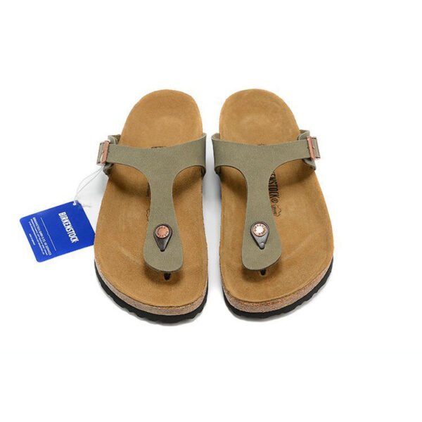 TCG - Birkenstock Gizeh Sandalo Infradito Verde Militare Unisex - White