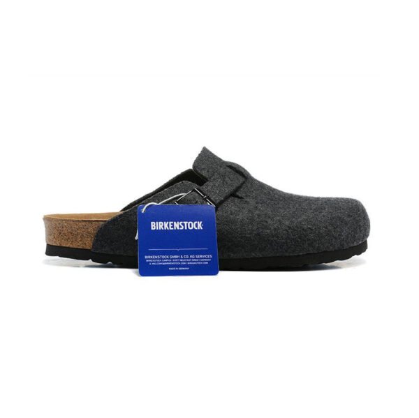 Arstore - Birkenstock Boston Zoccoli Scamosciati Grigio Scuro Unisex - Grey