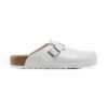Arstore - Birkenstock Boston Zoccoli in Pelle Bianca Unisex - White