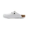 Arstore - Birkenstock Boston Zoccoli in Pelle Bianca Unisex - White