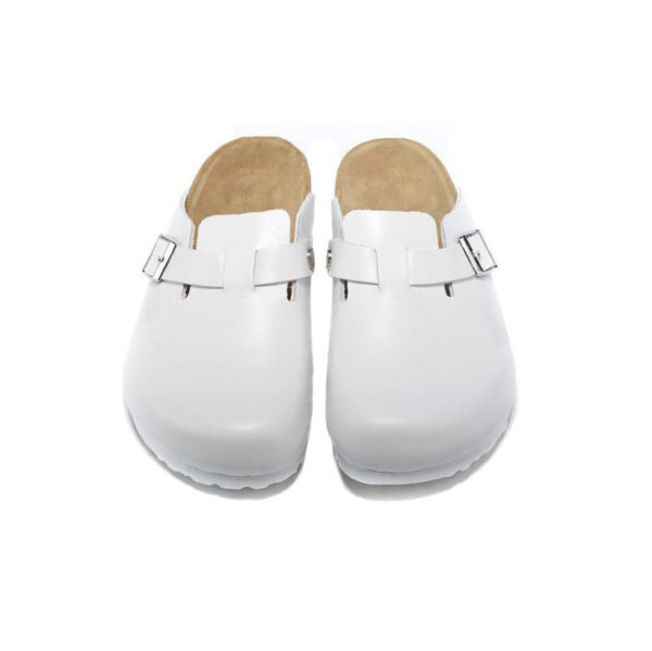Arstore - Birkenstock Boston Zoccoli in Pelle Bianca Unisex - White
