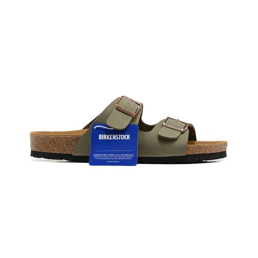 TCG - Birkenstock Arizona Sandali Verde Militare in Pelle Unisex - Green