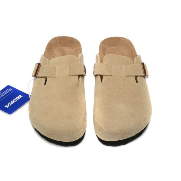 Arstore - Birkenstock Boston Zoccoli Scamosciati Beige Unisex