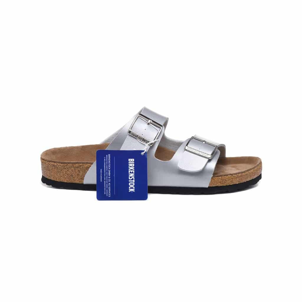 TCG - Birkenstock Arizona Sandali in Pelle Argento Unisex