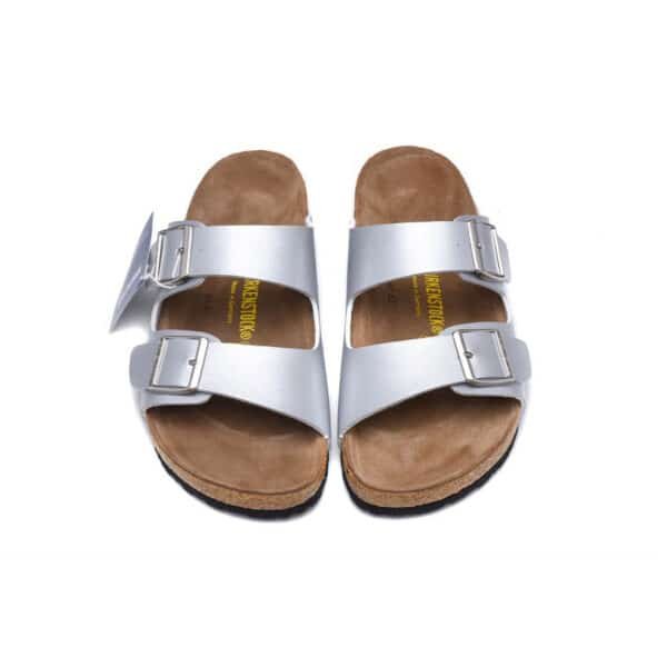 TCG - Birkenstock Arizona Sandali in Pelle Argento Unisex