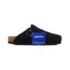 Arstore - Birkenstock Boston Zoccoli Scamosciati Neri Unisex - Black